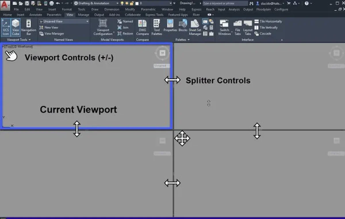 Como sair da viewport no AutoCAD