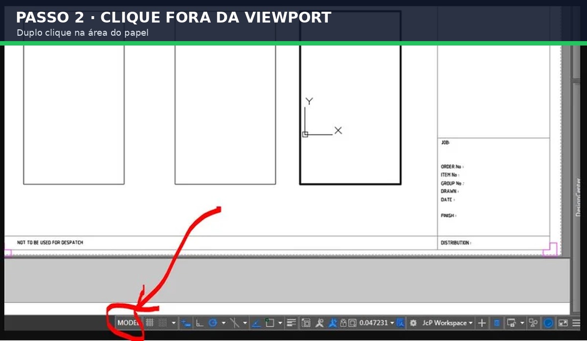 Captura real do software: Ou dê dois cliques fora da viewport